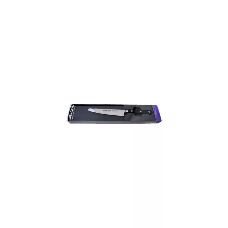 Cuchillo RFª 224900 OPERA ARCOS de acero inoxidable con mango negro y diseño ergonómico para un corte preciso