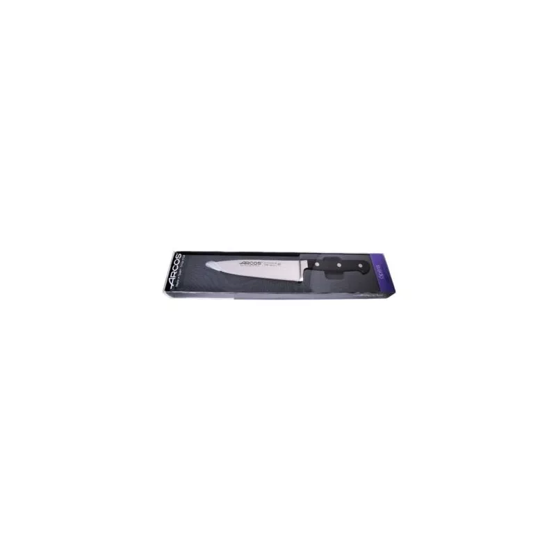Cuchillo RFª 225000 OPERA ARCOS de acero inoxidable con mango negro y diseño ergonómico, ideal para chefs.