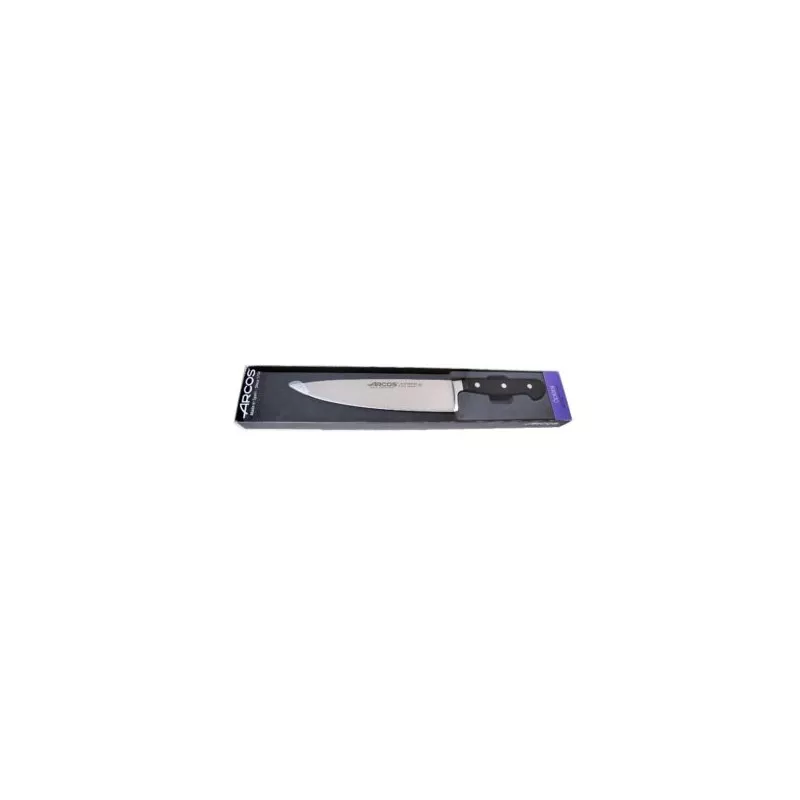Cuchillo RFª 225100 OPERA ARCOS de acero inoxidable con mango negro ergonómico y diseño elegante.