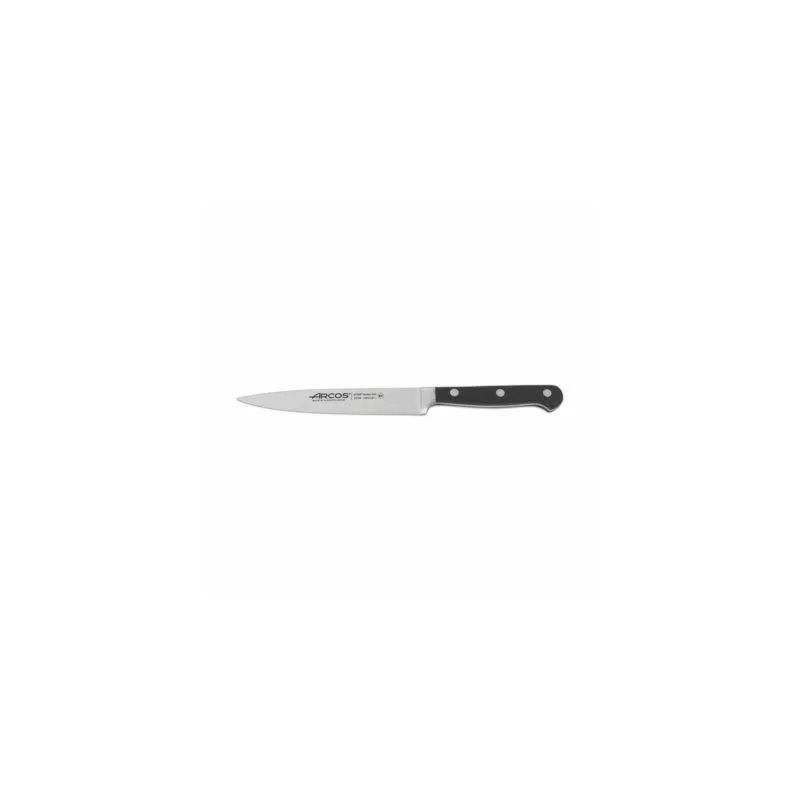 Cuchillo RFª 225900 OPERA ARCOS de acero inoxidable con mango negro y diseño ergonómico, ideal para cocina.