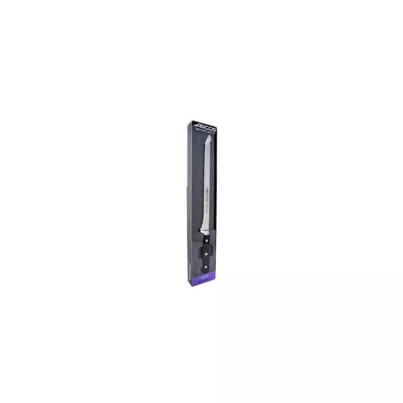 Cuchillo RFª 226700 OPERA ARCOS de acero inoxidable con mango negro y diseño elegante, ideal para chef.