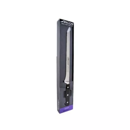 Cuchillo RFª 226700 OPERA ARCOS de acero inoxidable con mango negro y diseño elegante, ideal para chef.