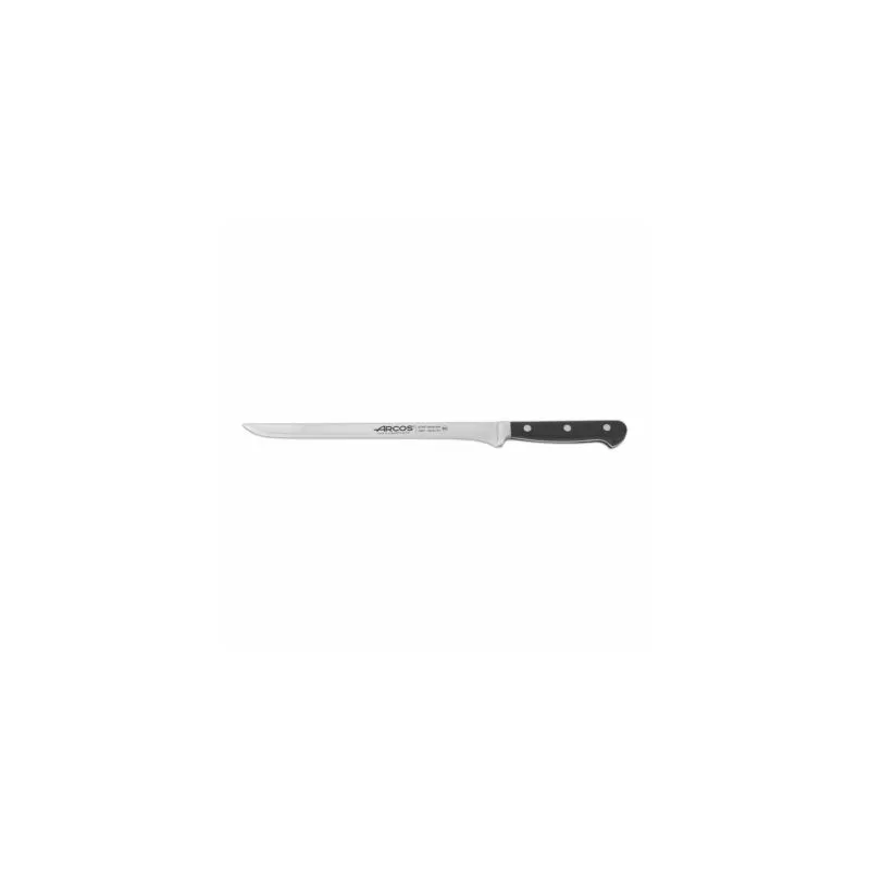 Cuchillo RFª 226700 OPERA ARCOS de acero inoxidable con mango negro y diseño elegante para corte preciso.