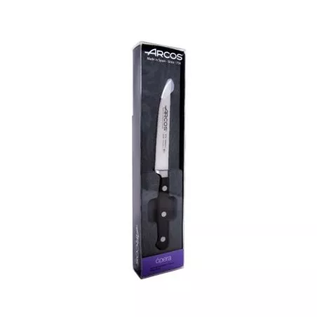 CUCHILLO RFª 226000 ARCOS de acero inoxidable con mango negro y diseño ergonómico para un corte preciso