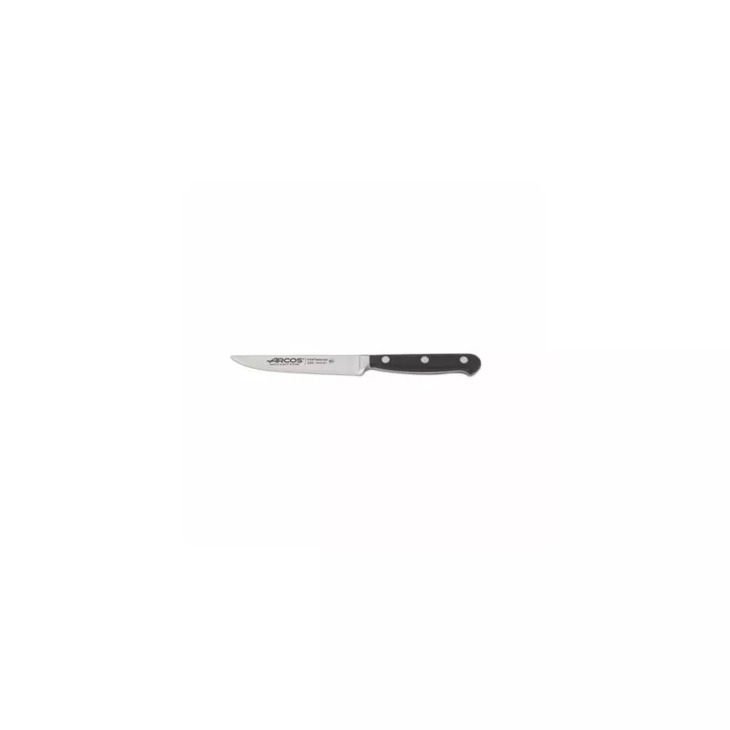 Cuchillo RFª 226000 ARCOS de acero inoxidable con mango negro y diseño ergonómico ideal para cocina.