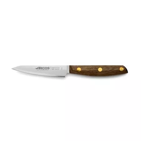 CUCHILLO RFª 165000 NORDIKA ARCOS de acero inoxidable con mango de madera y diseño ergonómico para un corte preciso.