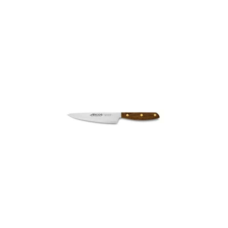 Cuchillo RFª 165900 NORDIKA ARCOS de acero inoxidable con mango de madera y diseño ergonómico