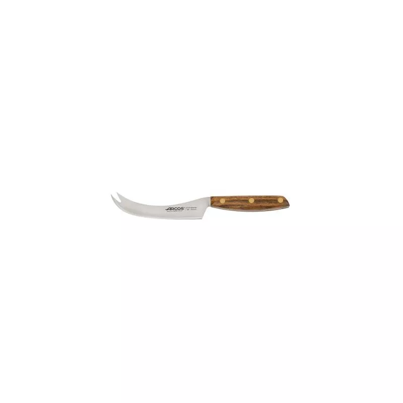 CUCHILLO RFª 166100 NORDIKA ARCOS de acero inoxidable con mango de madera y diseño curvado ideal para usar en cocina
