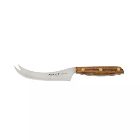 CUCHILLO RFª 166100 NORDIKA ARCOS de acero inoxidable con mango de madera y diseño curvado ideal para usar en cocina