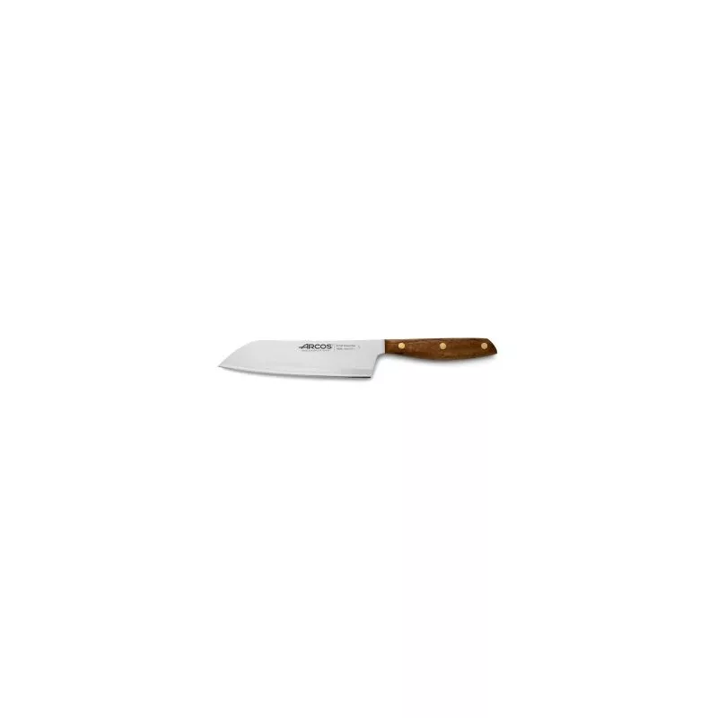 Cuchillo RFª 166600 NORDIKA ARCOS de acero inoxidable con mango de madera y diseño elegante.