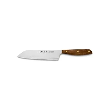 Cuchillo RFª 166600 NORDIKA ARCOS de acero inoxidable con mango de madera y diseño elegante.
