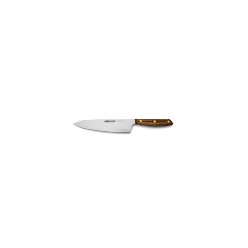 CUCHILLO RFª 166800 NORDIKA ARCOS de acero inoxidable con mango de madera y diseño ergonómico para un corte preciso