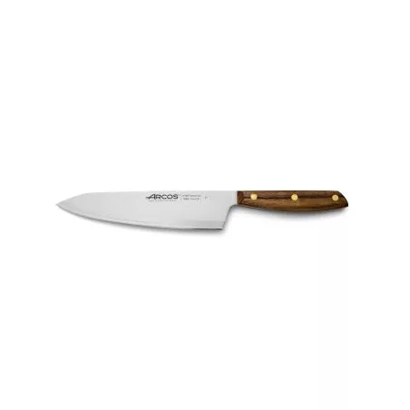 CUCHILLO RFª 166800 NORDIKA ARCOS de acero inoxidable con mango de madera y diseño ergonómico para un corte preciso