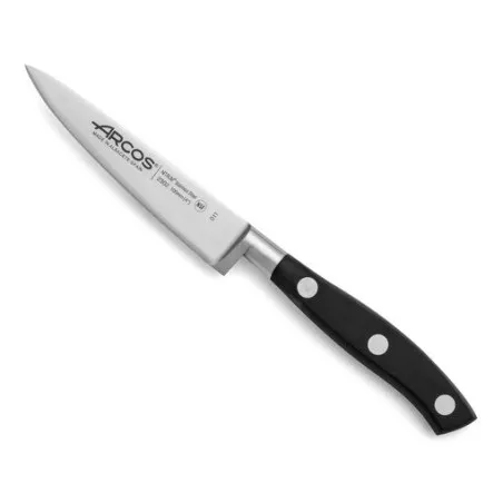 CUCHILLO RFª 230200 ARCOS MONDADOR 100mm de acero inoxidable con mango negro ergonómico y diseño funcional