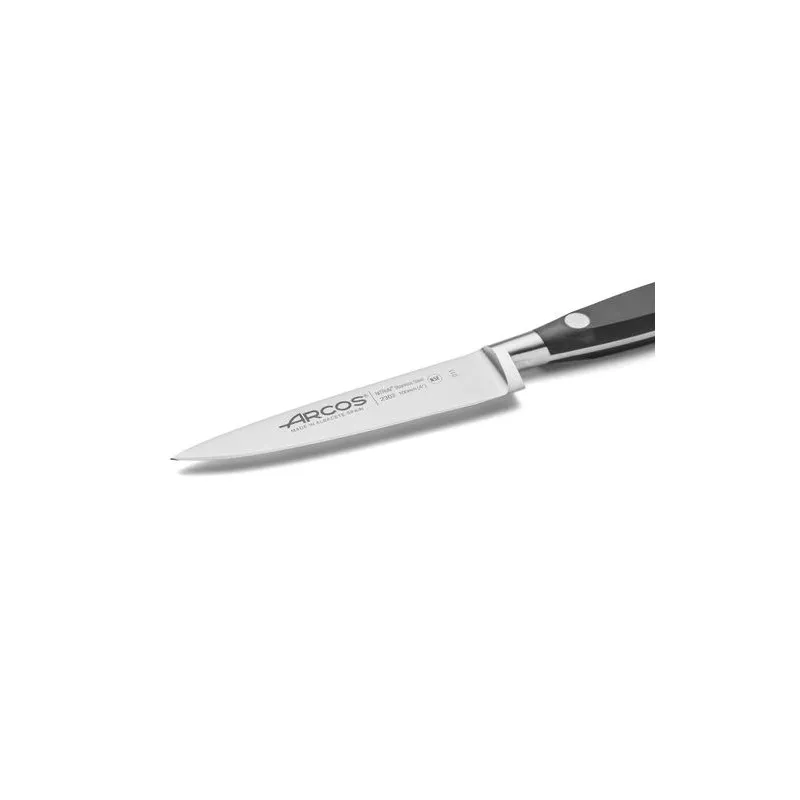 CUCHILLO RFª 230200 ARCOS MONDADOR 100mm de acero inoxidable con mango negro y diseño ergonómico ideal para pelar frutas y verdu