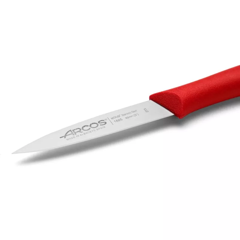 MONDADOR RFª 188522 ARCOS ROJO 85mm cuchillo con hoja de acero inoxidable y mango ergonómico rojo