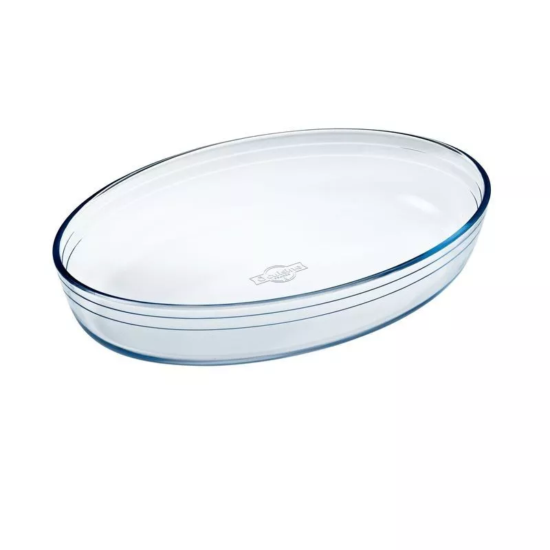 FUENTE OVAL 39*27 ARCUISINE 347BA00 de vidrio resistente, diseño elegante y acabado transparente ideal para servir.