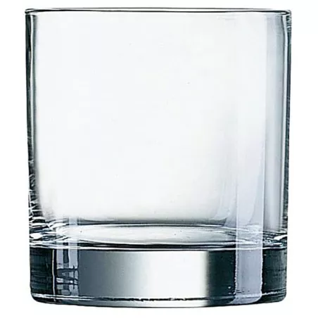 VASO ISLANDE 20 FB LUMINARC de vidrio transparente, diseño clásico y acabado brillante, ideal para bebidas.