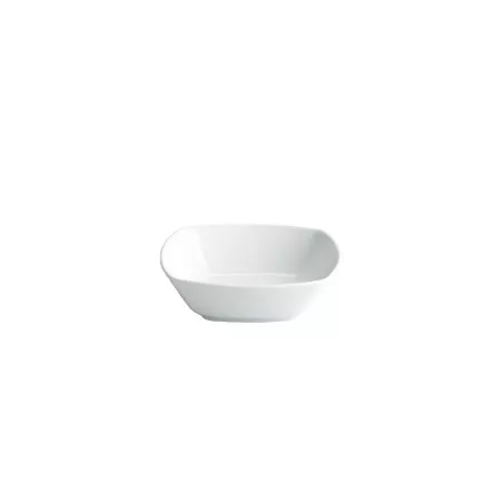 ENSALADERA CUADRADA 16X16 B2188 de cerámica blanca con acabado brillante y diseño moderno ideal para servir ensaladas.