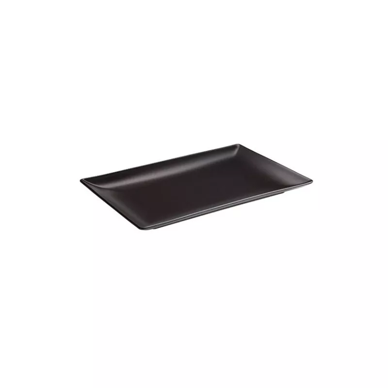 FUENTE RECT. NEGRA 25*15 B2774-2 de cerámica con acabado mate y diseño minimalista ideal para servir.
