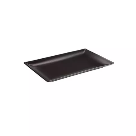 FUENTE RECT. NEGRA 25*15 B2774-2 de cerámica con acabado mate y diseño minimalista ideal para servir.