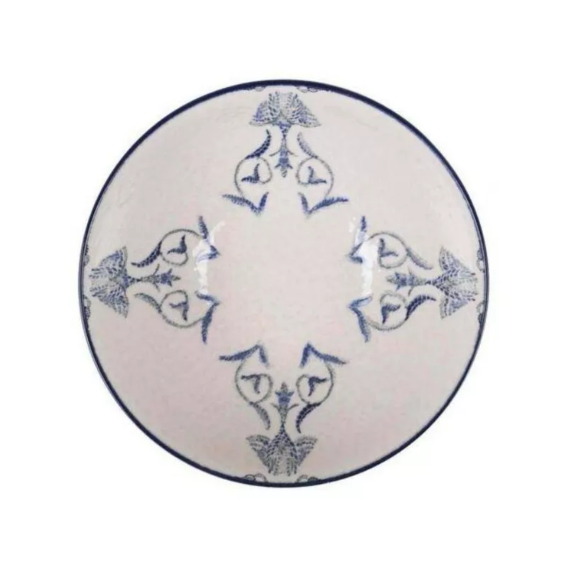 BOL 16 CM ROSETTA MONACO BRILLO J26108 de cerámica blanca con diseño azul y acabado brillante