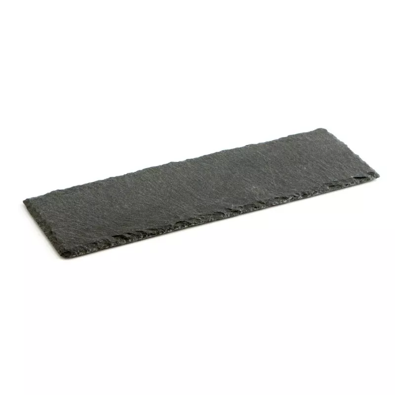 FUENTE PIZARRA QUID 30X10 7504001 pizarra negra rectangular de diseño rústico ideal para servir alimentos