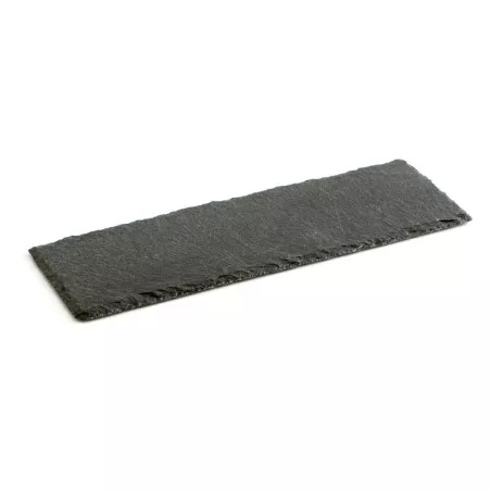 FUENTE PIZARRA QUID 30X10 7504001 pizarra negra rectangular de diseño rústico ideal para servir alimentos