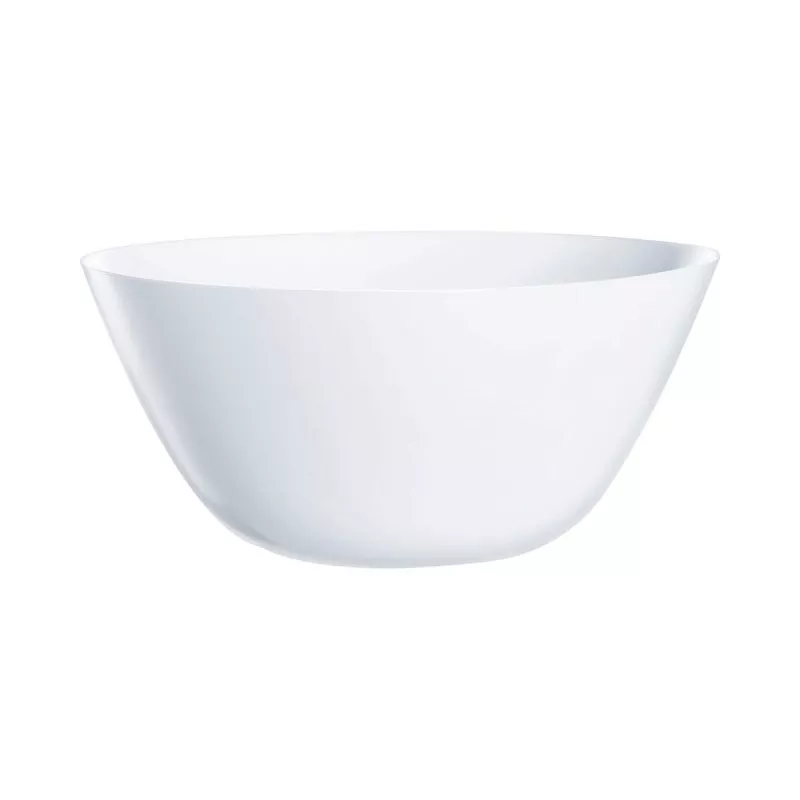 ENSALADERA 24 CM ZELIE 5425811 de cerámica blanca con diseño moderno y acabado brillante, ideal para servir ensaladas.