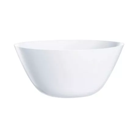 ENSALADERA 24 CM ZELIE 5425811 de cerámica blanca con diseño moderno y acabado brillante, ideal para servir ensaladas.