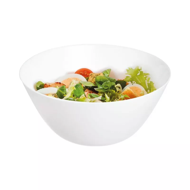 ENSALADERA 24 CM ZELIE 5425811 de cerámica blanca con acabado brillante y diseño moderno ideal para ensaladas