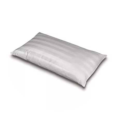 ALMOHADA MASH KOL FIBRA 70 CM FIRMEZA MEDIA ALGODÓN color blanco con diseño de rayas y relleno de fibra suave.