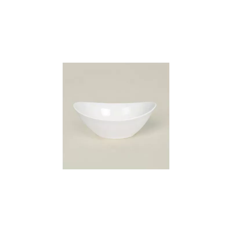 BOWL LUNA 15 CM BCO EURODRA 01S1086 de cerámica blanca con diseño elegante y acabado brillante.