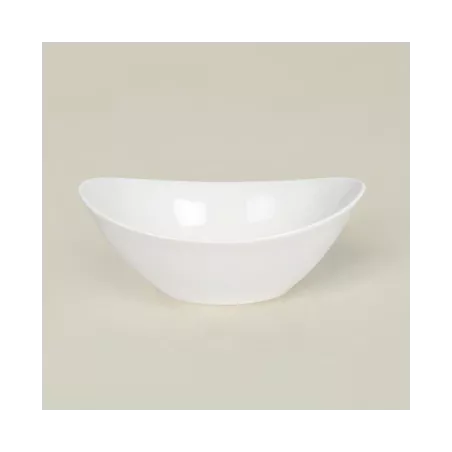 BOWL LUNA 15 CM BCO EURODRA 01S1086 de cerámica blanca con diseño elegante y acabado brillante.