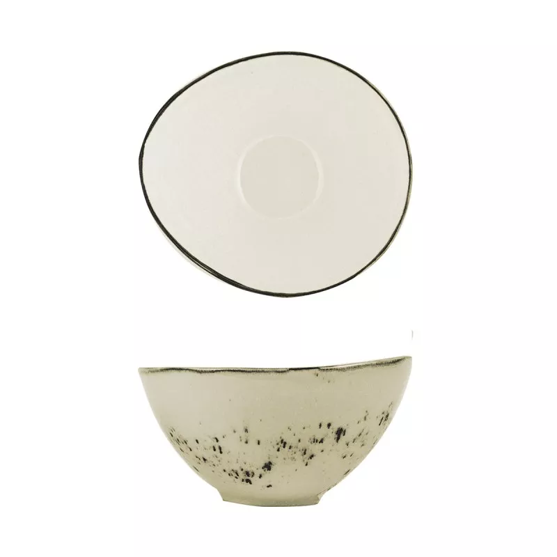 BOL POLIFORNIA 15 CM. MARFIL DKR100116 cerámica marfil con acabado rústico y diseño minimalista, ideal para servir alimentos.
