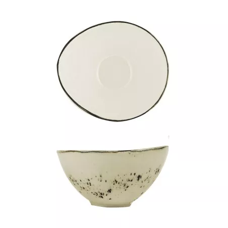 BOL POLIFORNIA 15 CM. MARFIL DKR100116 cerámica marfil con acabado rústico y diseño minimalista, ideal para servir alimentos.