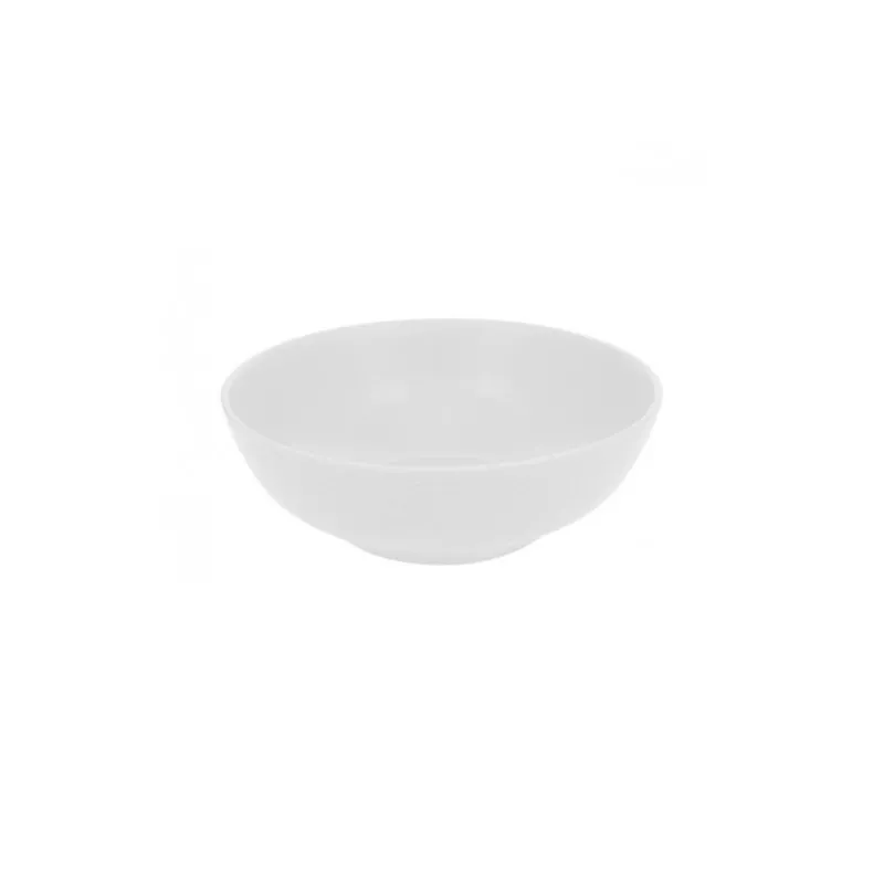 ENSALADERA 20 ESCORIAL BCO 580/20 de cerámica blanca, diseño sencillo y elegante, ideal para ensaladas y aperitivos.