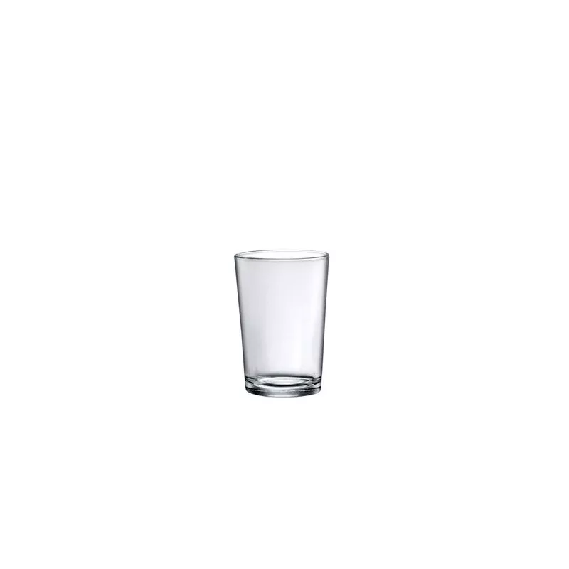 VASO CAÑA 18 HOSTELERIA de cristal transparente, diseño clásico, ideal para servir bebidas en bares y restaurantes.