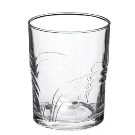 VASO ARCO AGUA DURALEX de vidrio transparente con diseño clásico y acabado brillante ideal para bebidas.