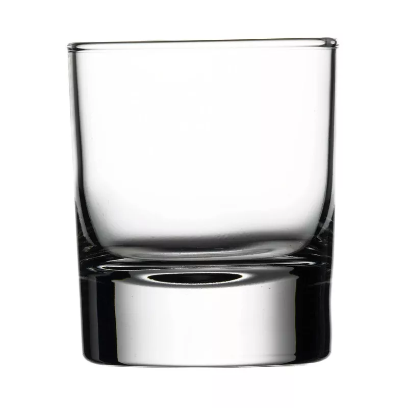 VASO WISHKY 38 CL PASABACHE SIDE 41822 de cristal transparente con diseño clásico y acabado pulido.