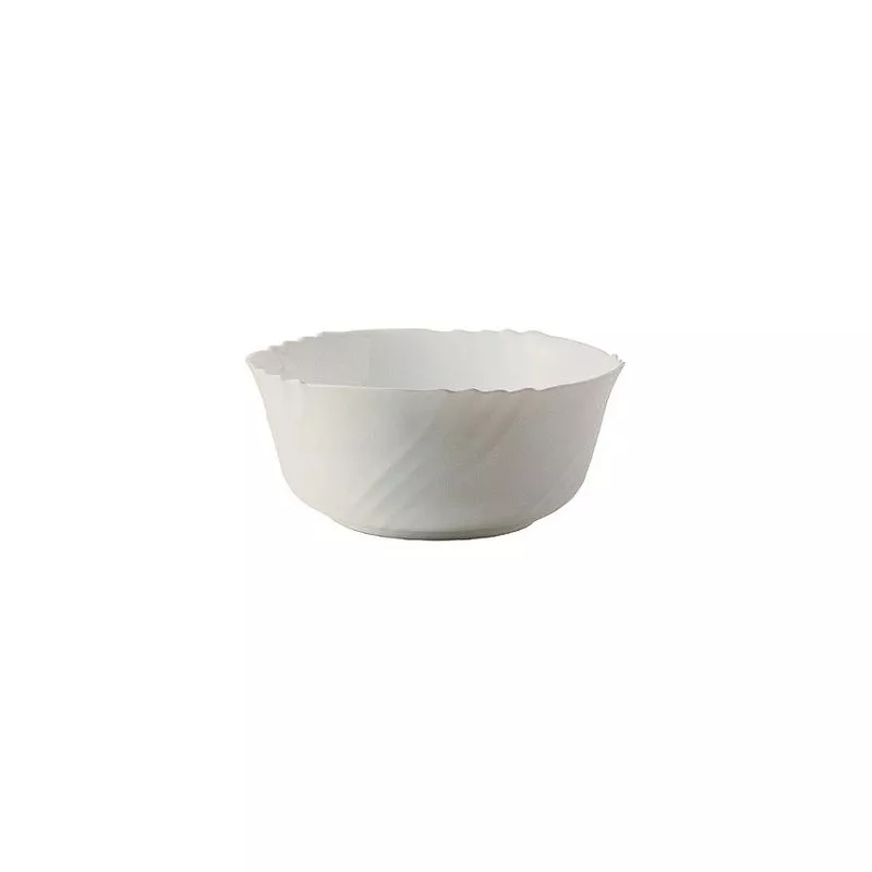 ENSALADERA 23 EBRO BORMIOLI ROCCO 8159116 de plástico blanco, diseño ondulado y capacidad ideal para ensaladas.