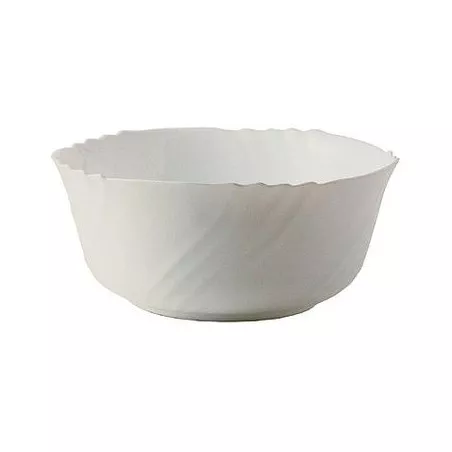 ENSALADERA 23 EBRO BORMIOLI ROCCO 8159116 de plástico blanco, diseño ondulado y capacidad ideal para ensaladas.