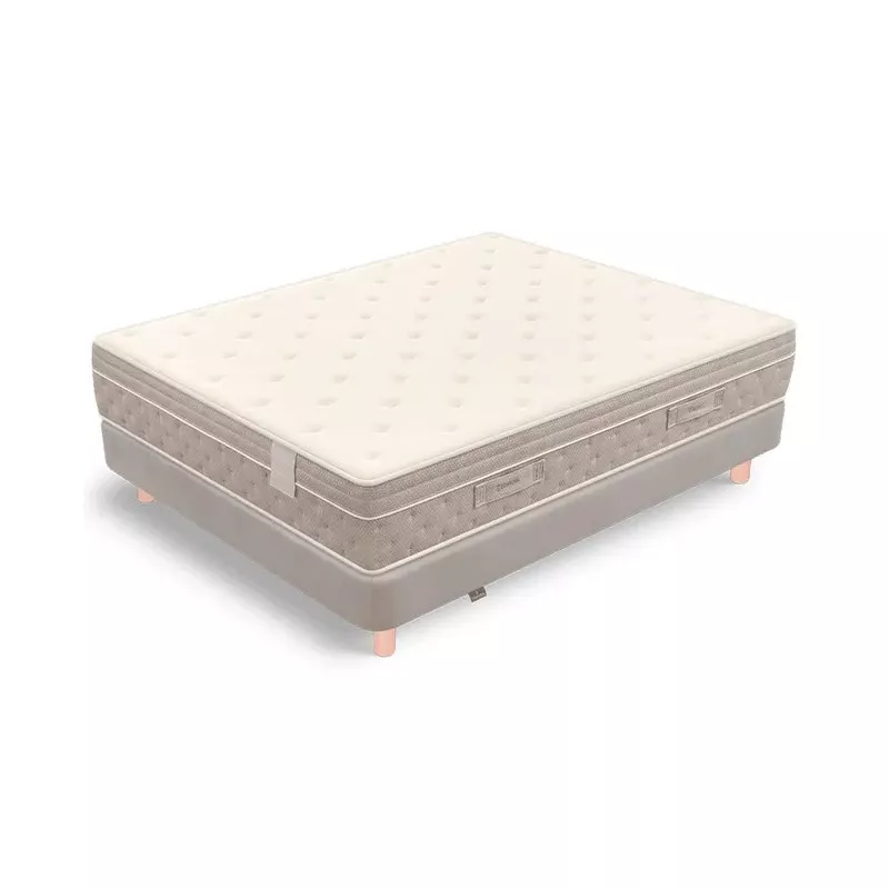Colchón Sonpura Gaudí V11 135x190 con muelles ensacados Multisac Micro y tapicería en beige suave