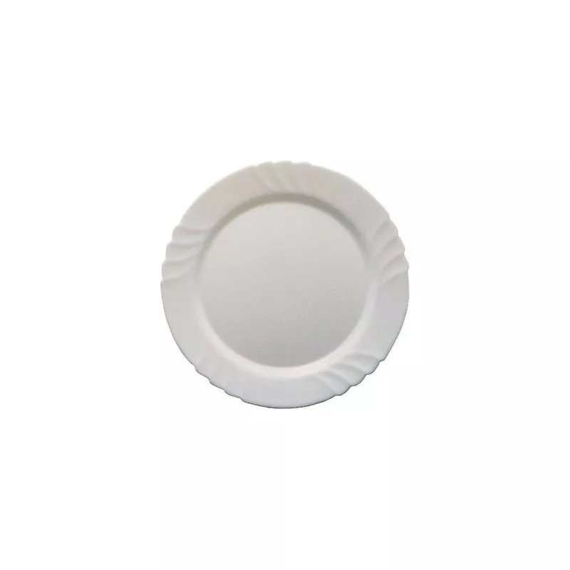 FUENTE 32 RDA. EBRO BORMIOLI ROCCO 8159123 de cerámica blanca con diseño ondulado y acabado mate ideal para servir.