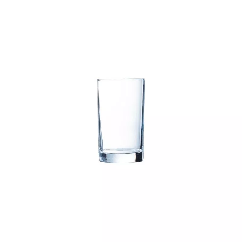 VASO PRINCESA 23 FA ARCOROC transparente de cristal, diseño clásico, con base firme y alta resistencia.