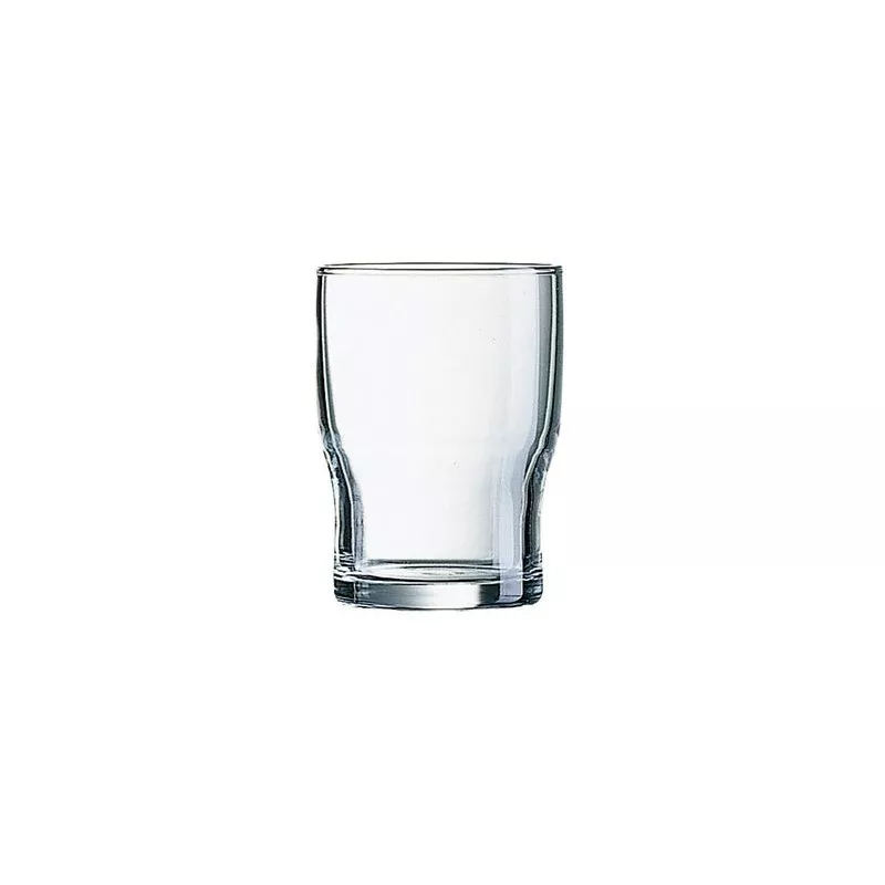 VASO CAMPUS 18 CL. ARCOROC de vidrio transparente con diseño moderno y acabado brillante, ideal para bebidas.