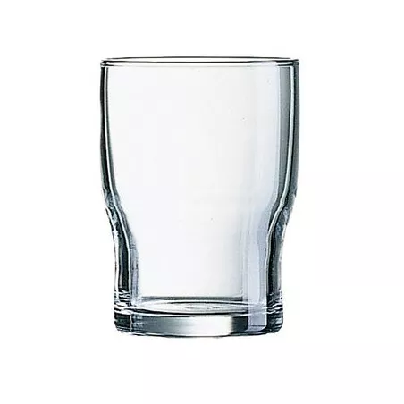 VASO CAMPUS 18 CL. ARCOROC de vidrio transparente con diseño moderno y acabado brillante, ideal para bebidas.
