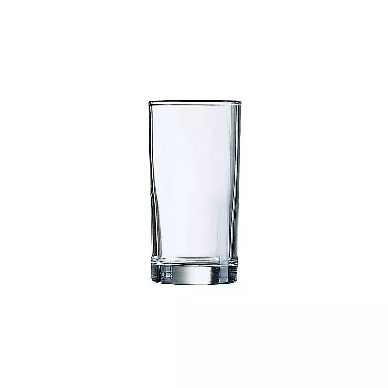 VASO PRINCESA 28 FA ARCOROC transparente de vidrio, diseño clásico y acabado pulido, perfecto para bebidas.