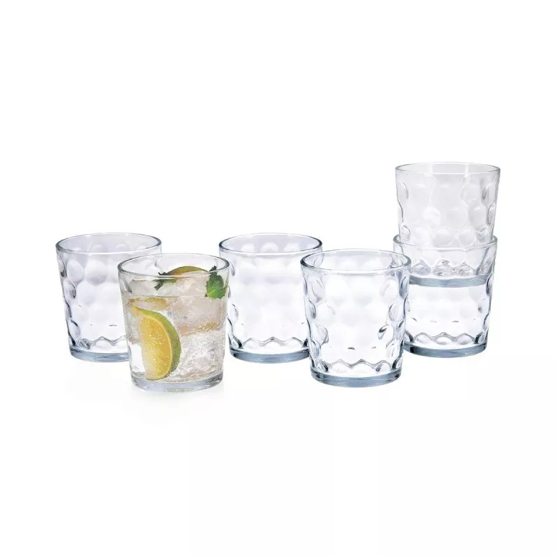 VASO KATA 26 CL. ARC 7584003 de vidrio transparente con diseño texturizado y acabado pulido para bebidas.