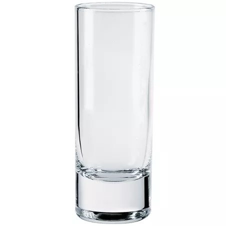 VASO BORGONOVO VODKA SHOT 6CL. V11106022 de vidrio transparente, diseño elegante y base robusta, ideal para bebidas.